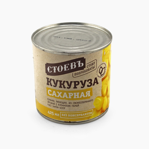 Кукуруза СТОЕВЪ консервированная 400 гр ж/б